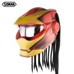Motorcycle Helmet Full Face Predator Single Len Dual Visor Casco Capacete Moto Predator Helmets Motorbike - Image 3